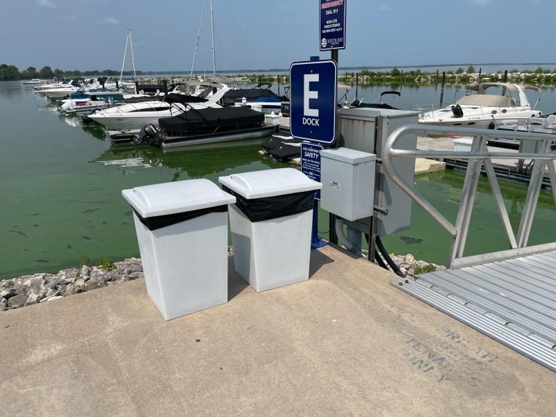south bay marina trash cans   trionic corp