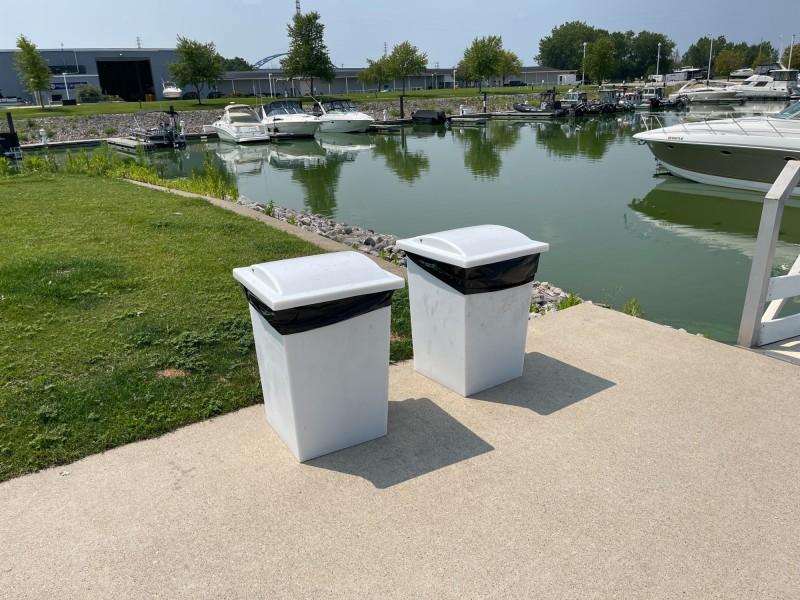 south bay marina trash cans   trionic corp