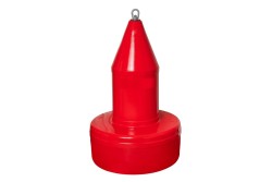 14" Diameter Red (Nun) Channel Marker with Float Collar & Bottom Mooring