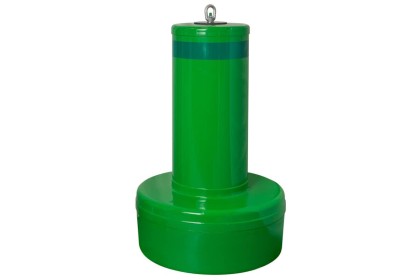 14" Diameter Green Channel Marker with Float Collar & Bottom Mooring