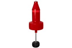 14" Diameter Red (Nun) Channel Marker with Float Collar & External Ballast