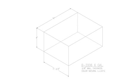 6 Gallon Blank Water/Holding Tank - B-2006