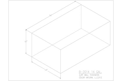 14 Gallon Blank Water/Holding Tank - B-2014