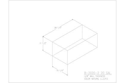 20 Gallon Blank Water/Holding Tank - B-2020-2