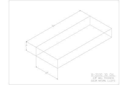 30 Gallon Blank Water/Holding Tank - B-2030