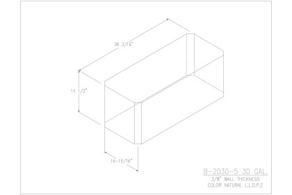 30 Gallon Blank Water/Holding Tank - B-2030-5