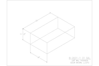 31 Gallon Blank Water/Holding Tank - B-2031-1