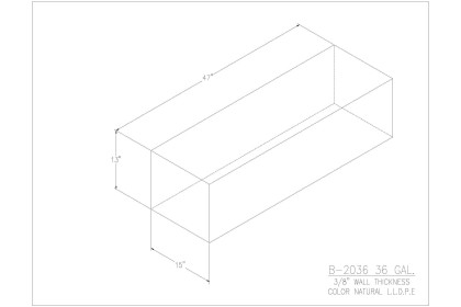 36 Gallon Blank Water/Holding Tank - B-2036