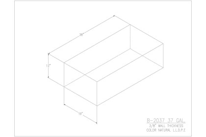 37 Gallon Blank Water/Holding Tank - B-2037