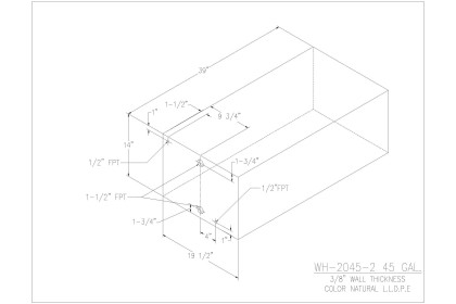 45 Gallon Water/Holding Tank - WH-2045-2 