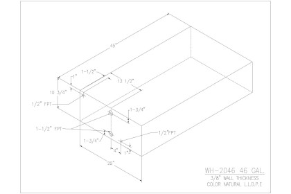 46 Gallon Water/Holding Tank - WH-2046