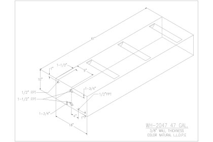 47 Gallon Water/Holding Tank - WH-2047 