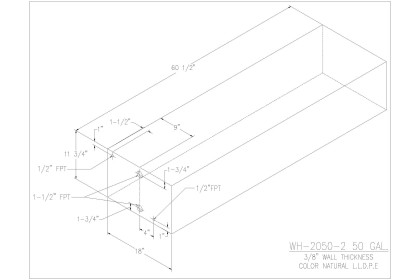 50 Gallon Water/Holding Tank - WH-2050-2