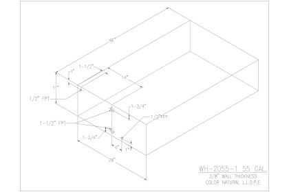 55 Gallon Water/Holding Tank - WH-2055-1