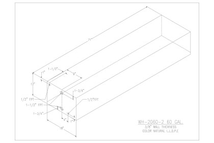 60 Gallon Water/Holding Tank - WH-2060-2  