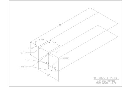 75 Gallon Water/Holding Tank - WH-2075-1