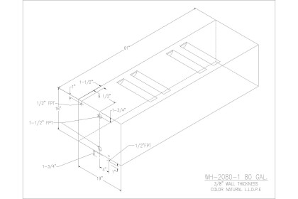 80 Gallon Water/Holding Tank - WH-2080-1 