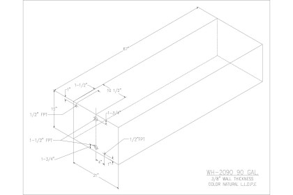 90 Gallon Water/Holding Tank - WH-2090