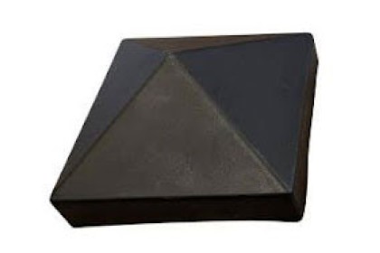 8" BLACK SQUARE PILING CAP