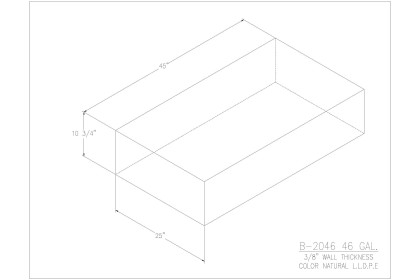 46 Gallon Blank Water/Holding Tank - B-2046