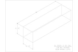 50 gallon Blank Water/Holding Tank - B-2050-3