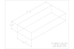 50 gallon Blank Water/Holding Tank - B-2050-5