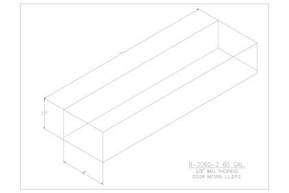 60 Gallon Blank Water/Holding Tank - B-2060-2  