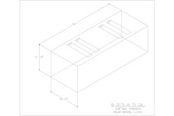 75 Gallon Blank Water/Holding Tank - B-2075-8