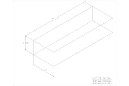 79 Gallon Blank Water/Holding Tank - B-2079