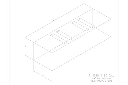 80 Gallon Blank Water/Holding Tank - B-2080-1