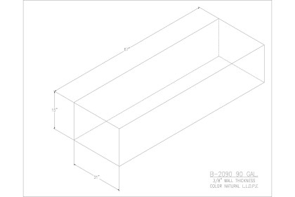 90 Gallon Blank Water/Holding Tank - B-2090