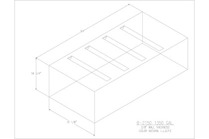 150 Gallon Blank Water/Holding Tank - B-2150