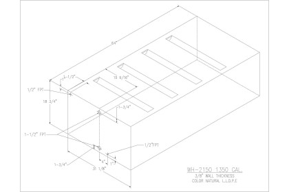 150 Gallon Water/Holding Tank - WH-2150 