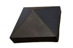 12" BLACK SQUARE PILING CAP